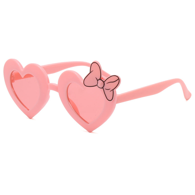 Wholesale PC Cartoon Love Bows Children's Sunglasses